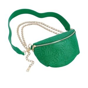 Steve Madden Brandie‎ Embossed Faux Leather Belt Bag Bright Green
